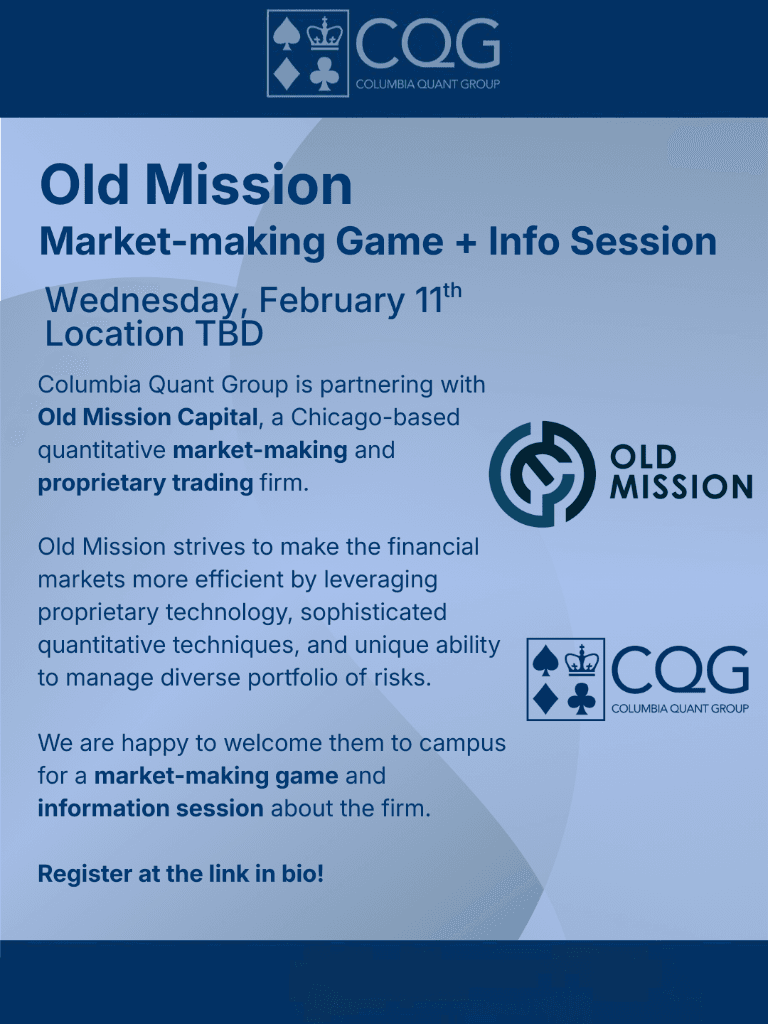 Old Mission Market-Making Game & Information Session
